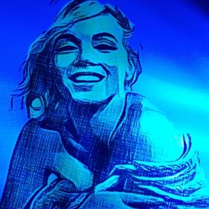 Marilyn Monroe blacklight print